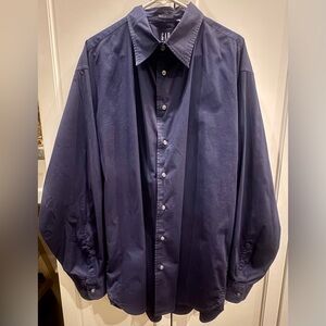 GAP Stretch Men’s Button Up Shirt - EUC - Navy - Size XXL